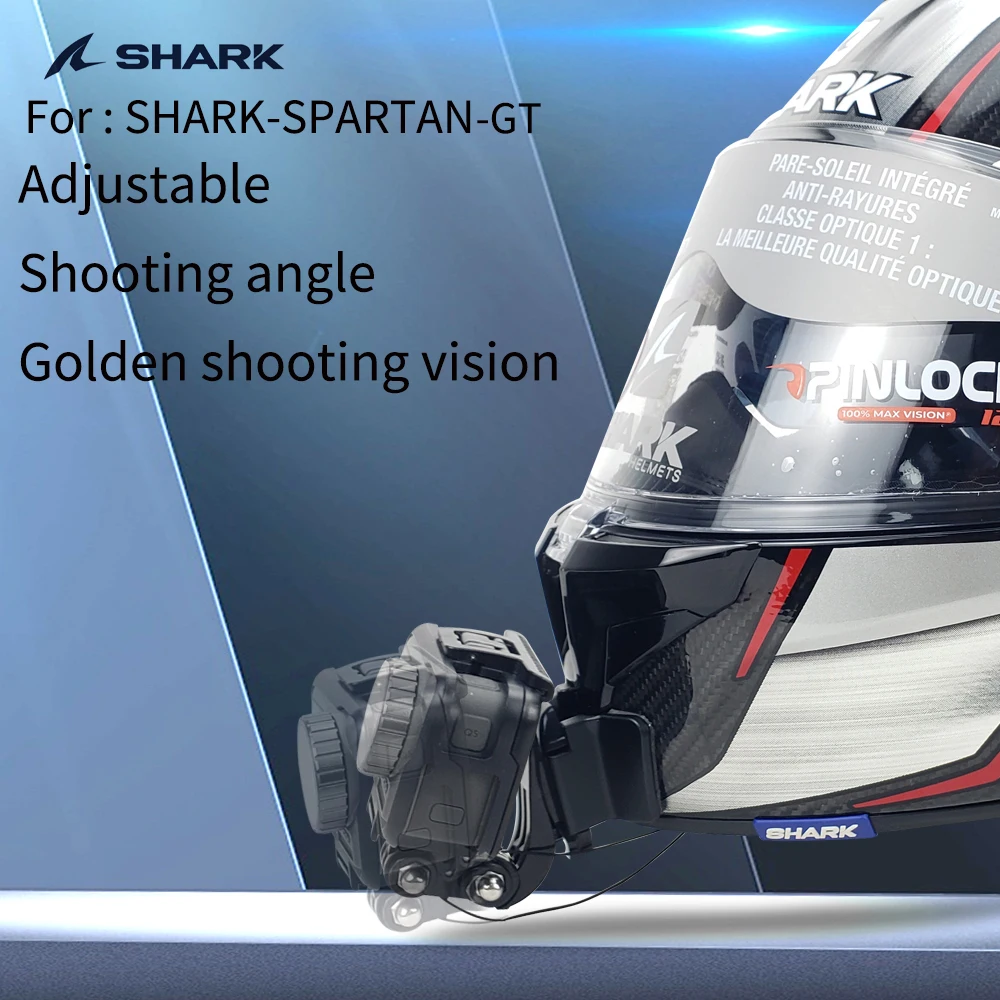 For  Shark race R GP SPARTAN-GT D-SKWAL2 Motorcycle Helmet Aluminum Customized Helmet Chin Mount for GoPro Insta360 Accessories