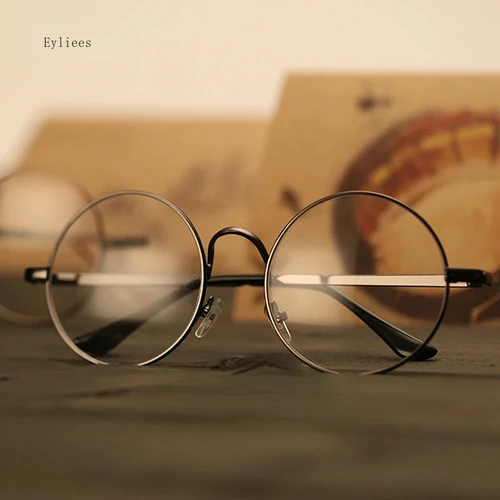 Imagen 2 del producto Gafas redondas de Metal con montura dorada para miopía, gafas graduadas para hombres y mujeres con grado, antiluz azul, gafas graduadas de visión corta-1,0-1,5 a-4,0