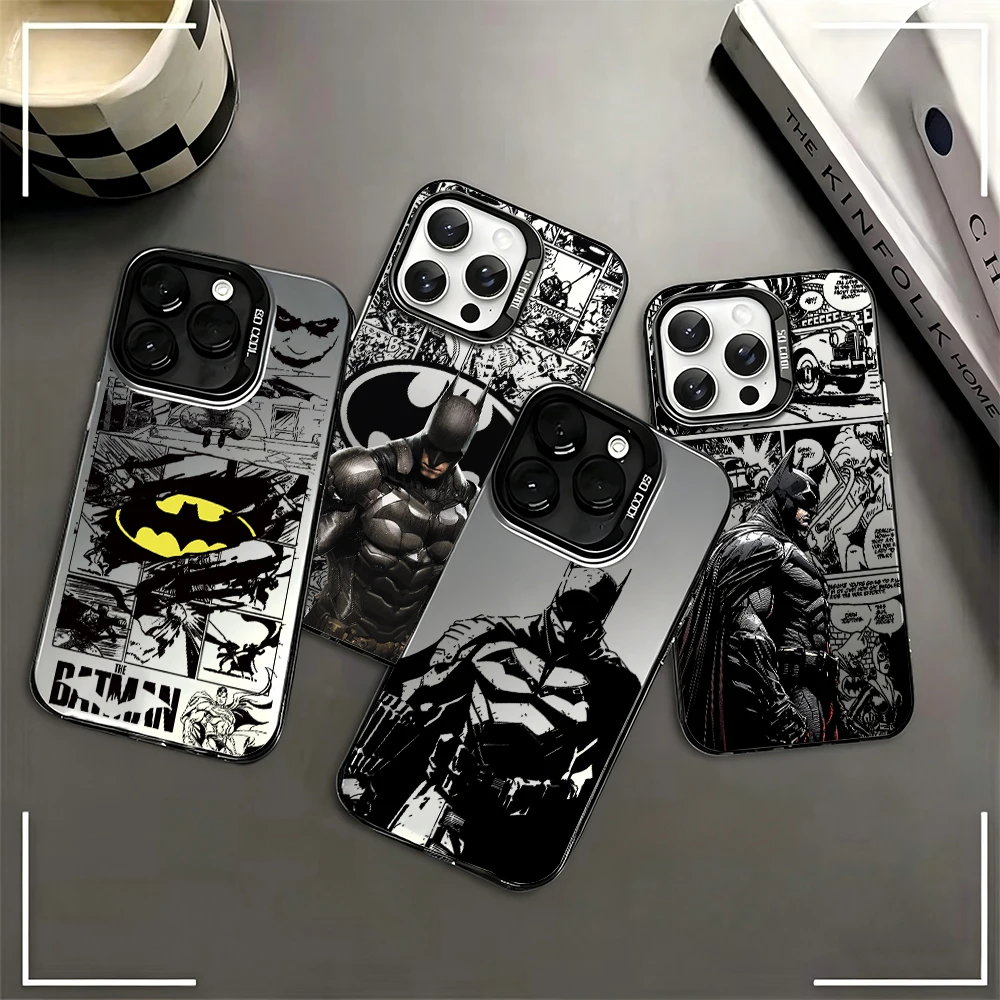 Capa de Celular Antichoque Fosca com Design de Anime B-Batman para iPhone 17 17e 16e 16 15 14 13 12 11 mini Pro Max X XR 8 Air Plus