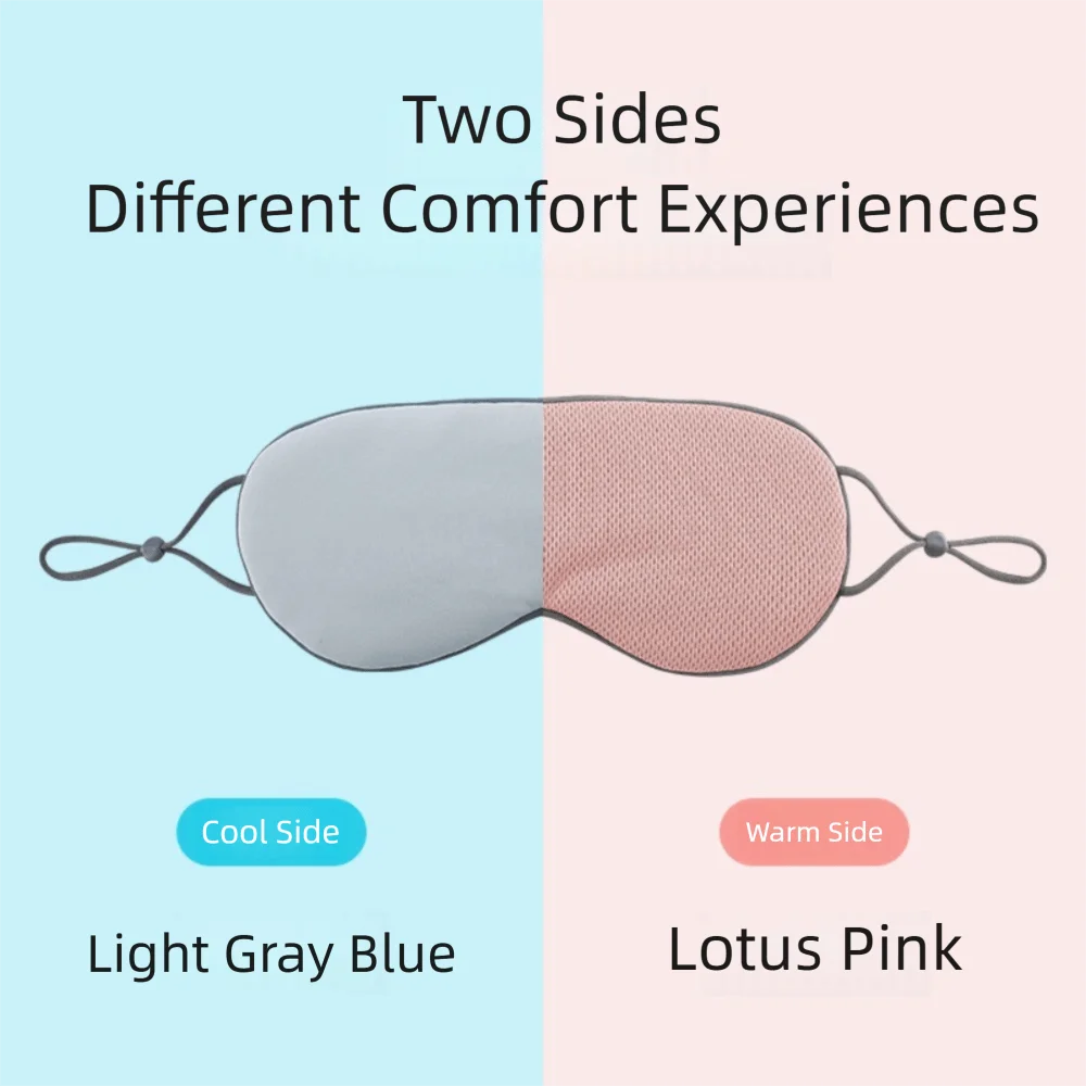 High Quality Adjustable Sleeping Eye Mask Ice Silk Warm and Cool Dual Use Breathable Eye Cover Light Blocking Eye Patch Travel