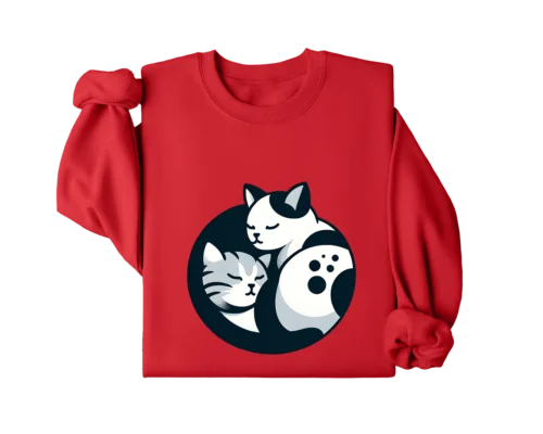 Polarshe Cat Circle, Love, Valentines, I Love You, Couple, Gift for Wife / Sweatshirt