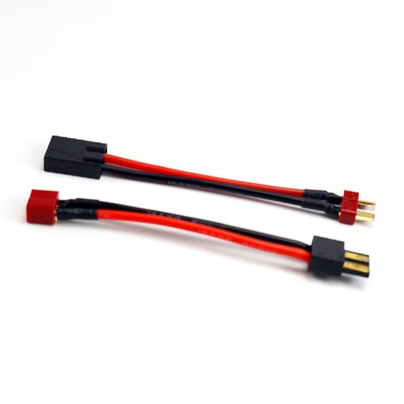 5/10 قطعة 10 سنتيمتر 14AWG عمداء T التوصيل إلى TRX ذكر شاحن أنثي موصل كابل لبطارية ليبو RC أجزاء