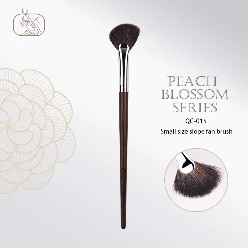 CHICHODO Makeup Brushes-Peach Blossom Series-Angled Fan-Shaped Loose Powder Brush Single Professional Soft Makeup Brush