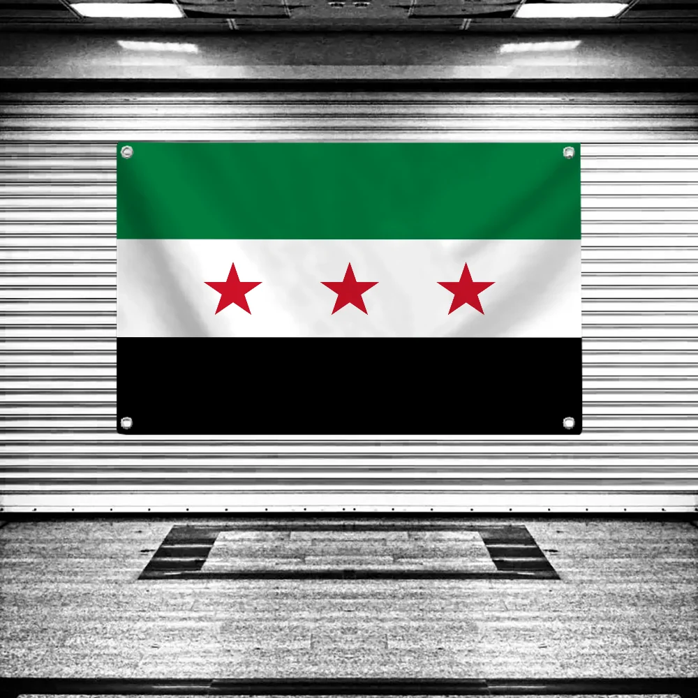 Flag of Syria Revolution Flag National Flag Flag Pride Flag Flag to Hang Flags Outdoor Banner Decorative Flags Garage Decoration