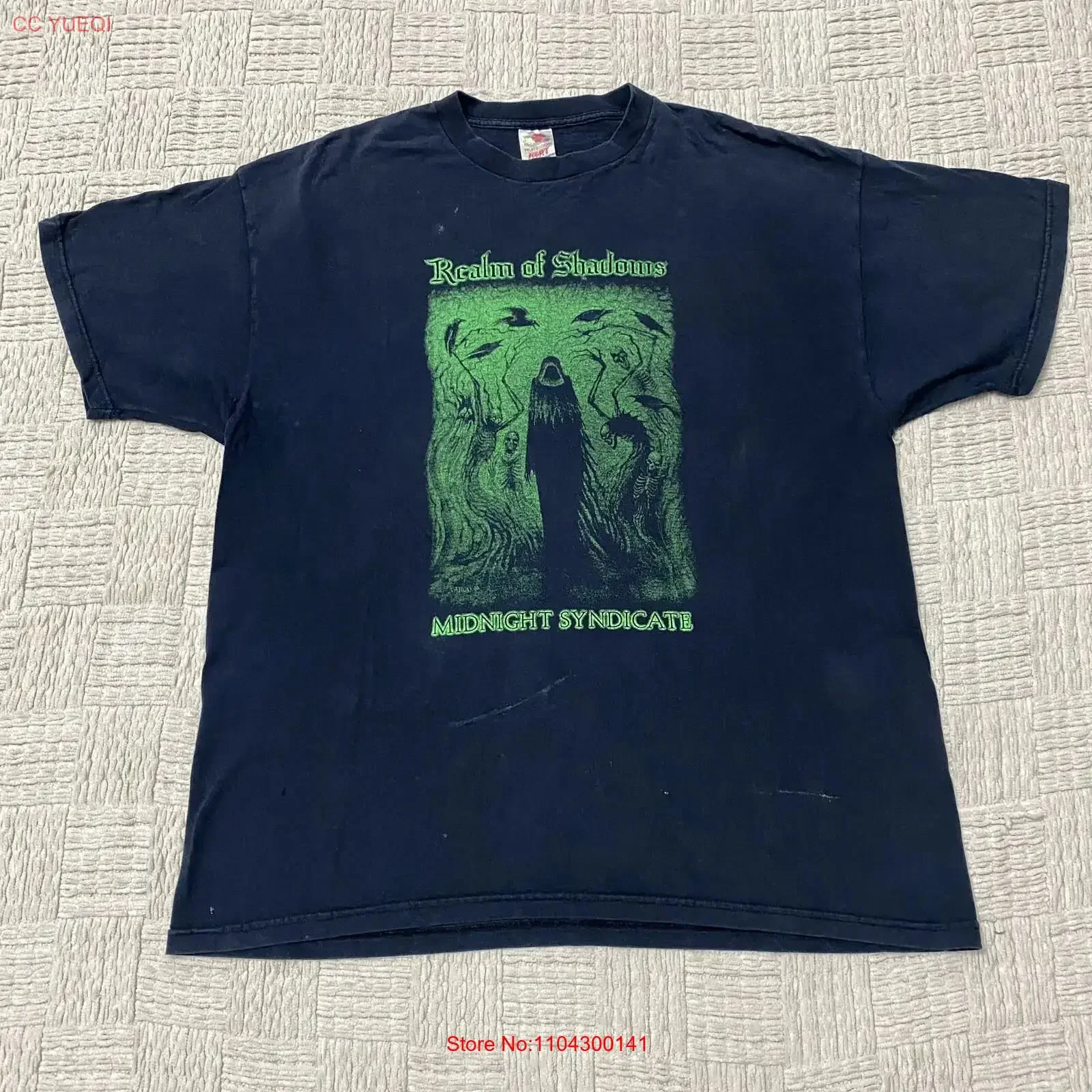 Vintage Midnight Syndicate Realm Of Shadows Y2K T shirt Goth Horror Band Size XL vintage Washed graphic homme Comfortable Soft