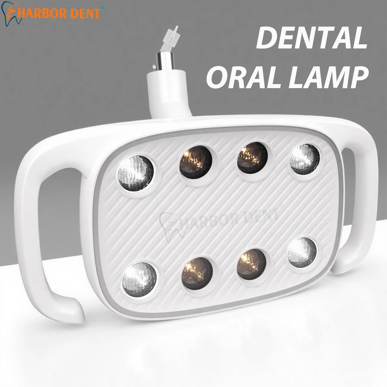 

New Dental Oral Lamp 8LED Induction Switch Adjustable Brightness Yellow Surgical Light White Dentistry Equipment