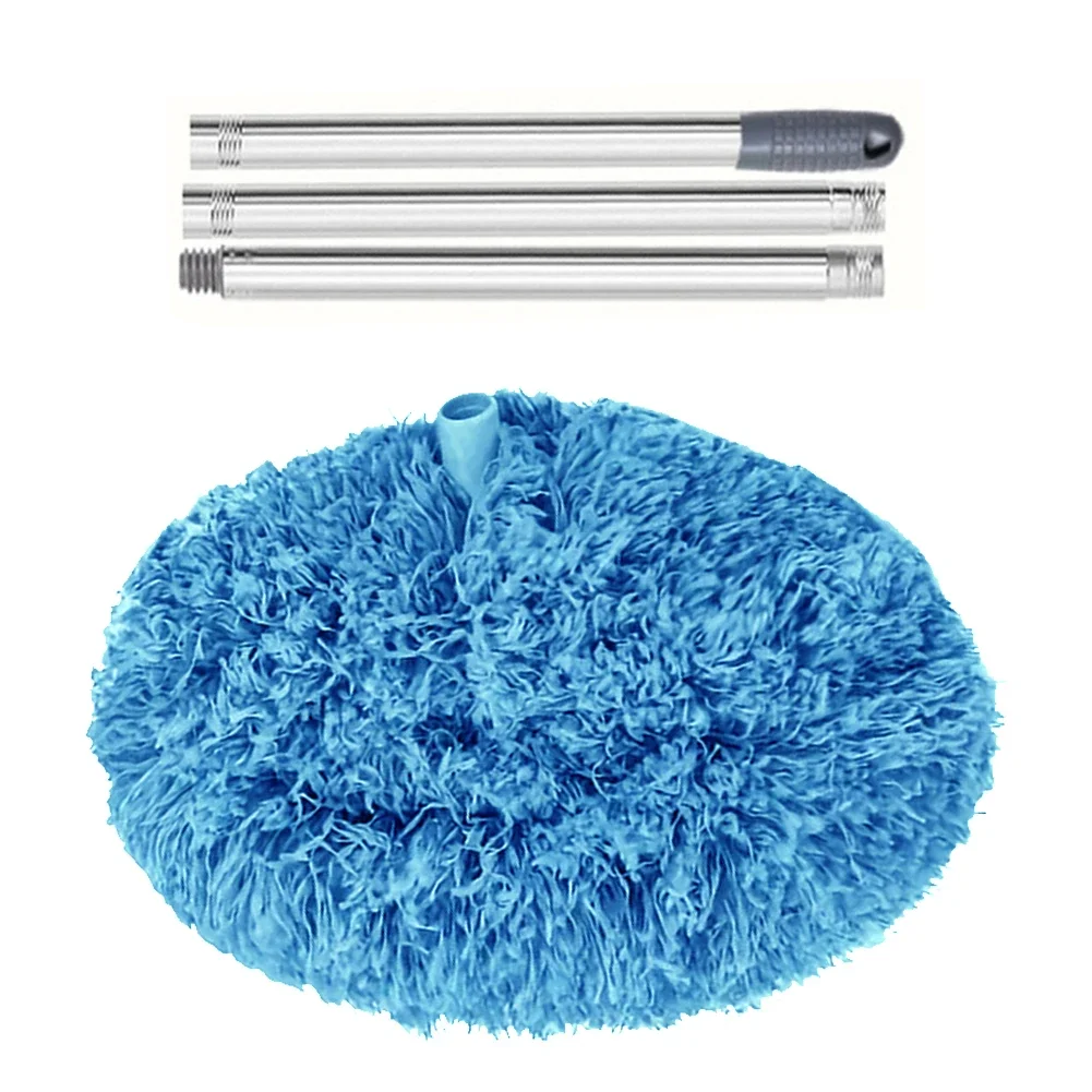 Long Handle Retractable Ceiling Fan Duster With Fiber Cleaning Brush For Dust Removal On Fans Appliances Cars And Corners
