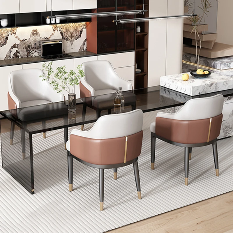 Nordic Elastic Dining Chairs Comfortable Custom European Aesthetics Dining Chairs Luxury Ergonomic Chaise Design Home Furniture