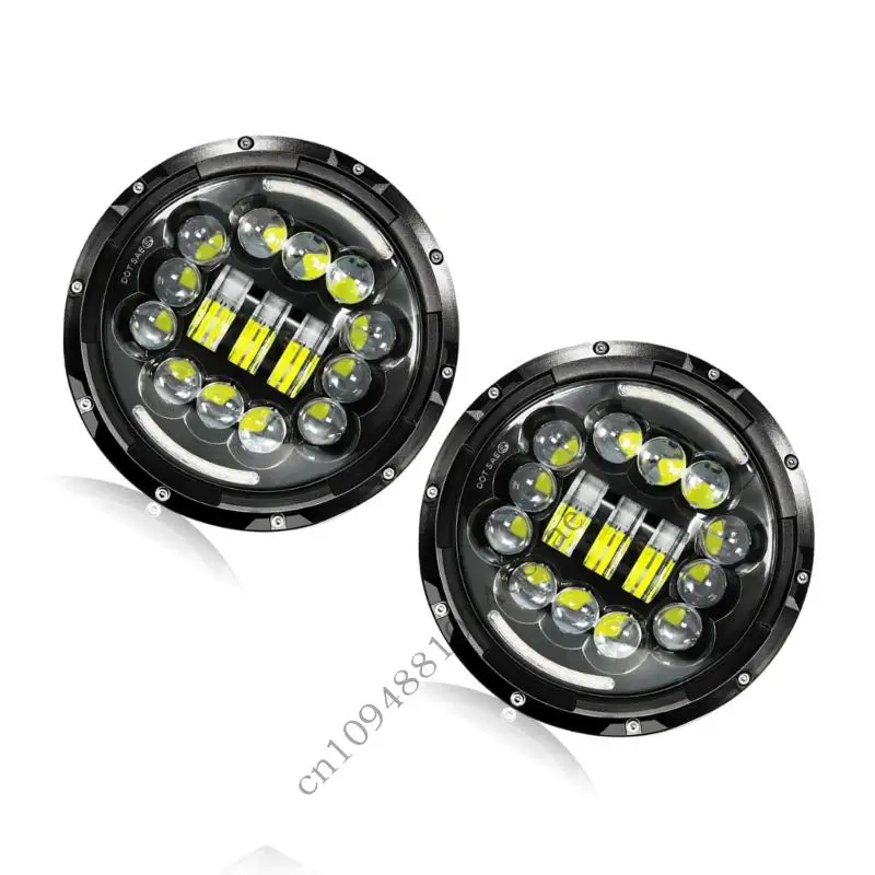 0XXC مزدوج الغرض 7 "مصباح LED مستدير للنادي بعيدًا عن الطريق يستخدم مع وظيفة الجري أثناء النهار إضاءة السيارات القوية