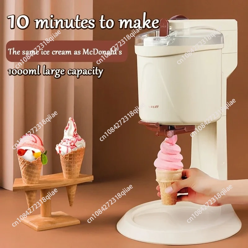 Eismaschine 220V Haushaltsautomatik DIY Gefrorene Früchte 1L Fruchtdessertmaschine Milchshake-Maschine BL-1000 21W