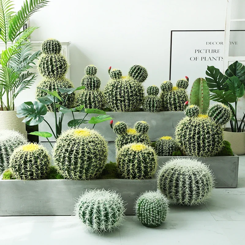 Artificial simulation of prickly pear decoration large indoor cactus tropical desert green landscape desktop window decoration