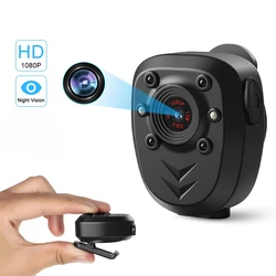 Cámara de vídeo desgastada con solapa para el cuerpo de la policía, 1080P HD, DVR, IR, luz LED Visible nocturna, grabación Digital, Mini grabadora DV, voz, 16G, 32G