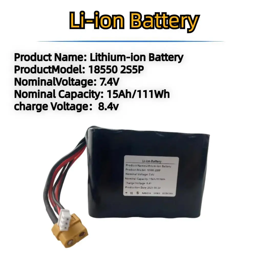 

AIMJIN 7.4V 15Ah 18Ah 2S5P 8.4V High Capacity UAV Rechargeable Li-ion Battery For Various RC Airplane Quadrotor XH2.54-3P XT60