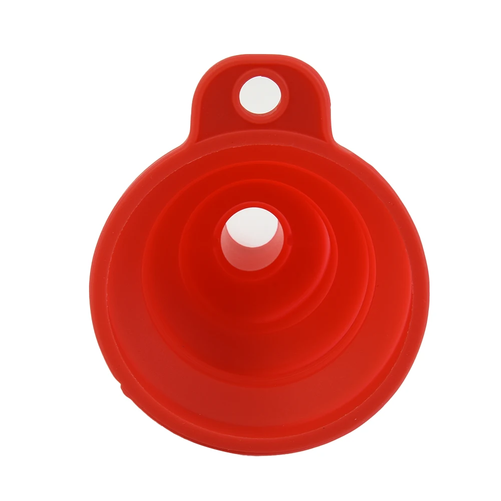 

Universal Car Funnel Oil Fuel Petrol Red Silicone Suspended 1 Pcs 7.5cmX8cm Collapsible Diesel Gasoline Durable High Quality New