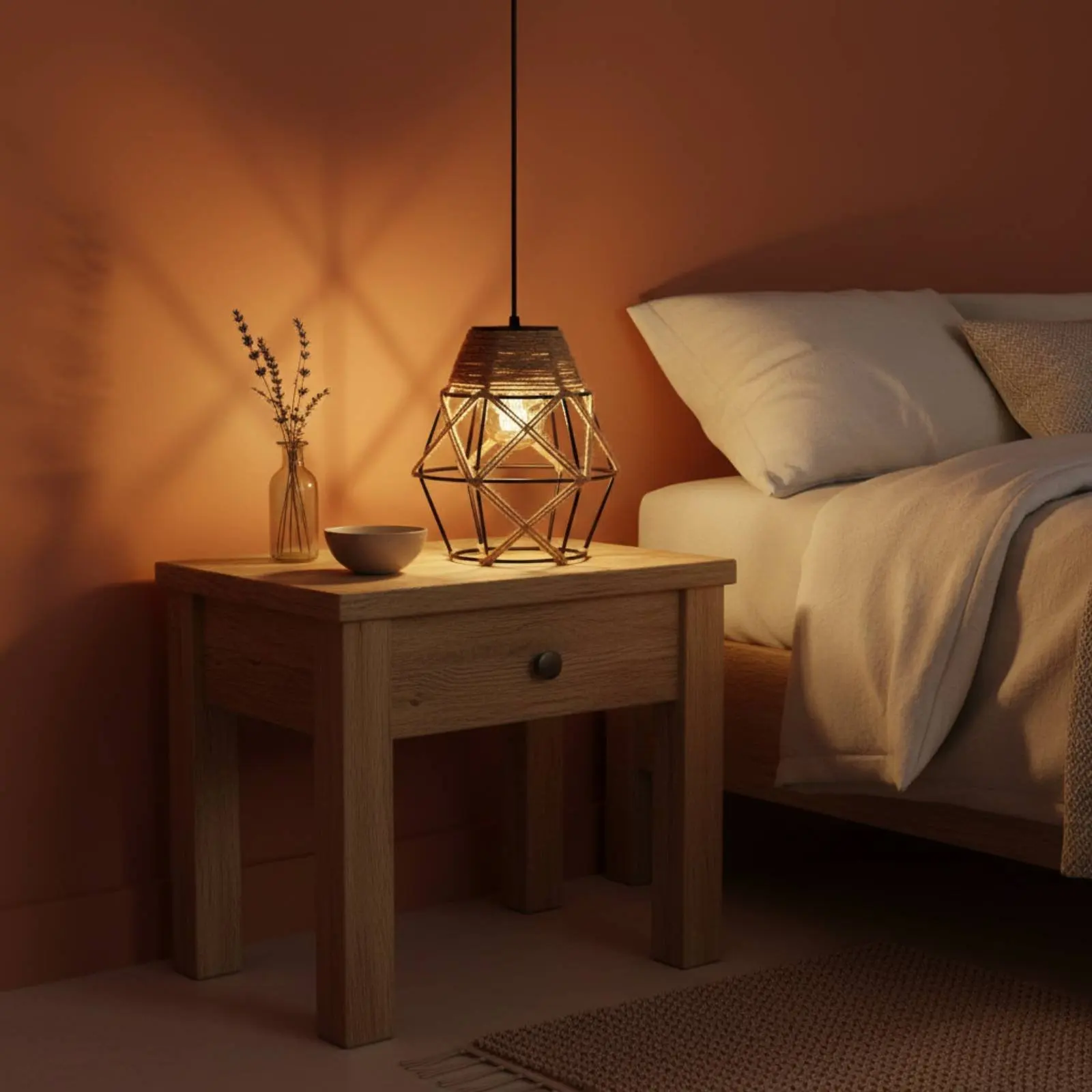 

Paper Rope Lamp Shade Natural Material Woven Lampshade Wicker Lamp Fixture Cover Retro Design Lighting Accessory DIY Easy To