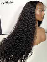 30 Inch HD Transparent 13x6 Water Curly Lace Frontal Human Hair Wigs 250% Brazilian Deep Wave 13x4 Lace Front Wig For Women