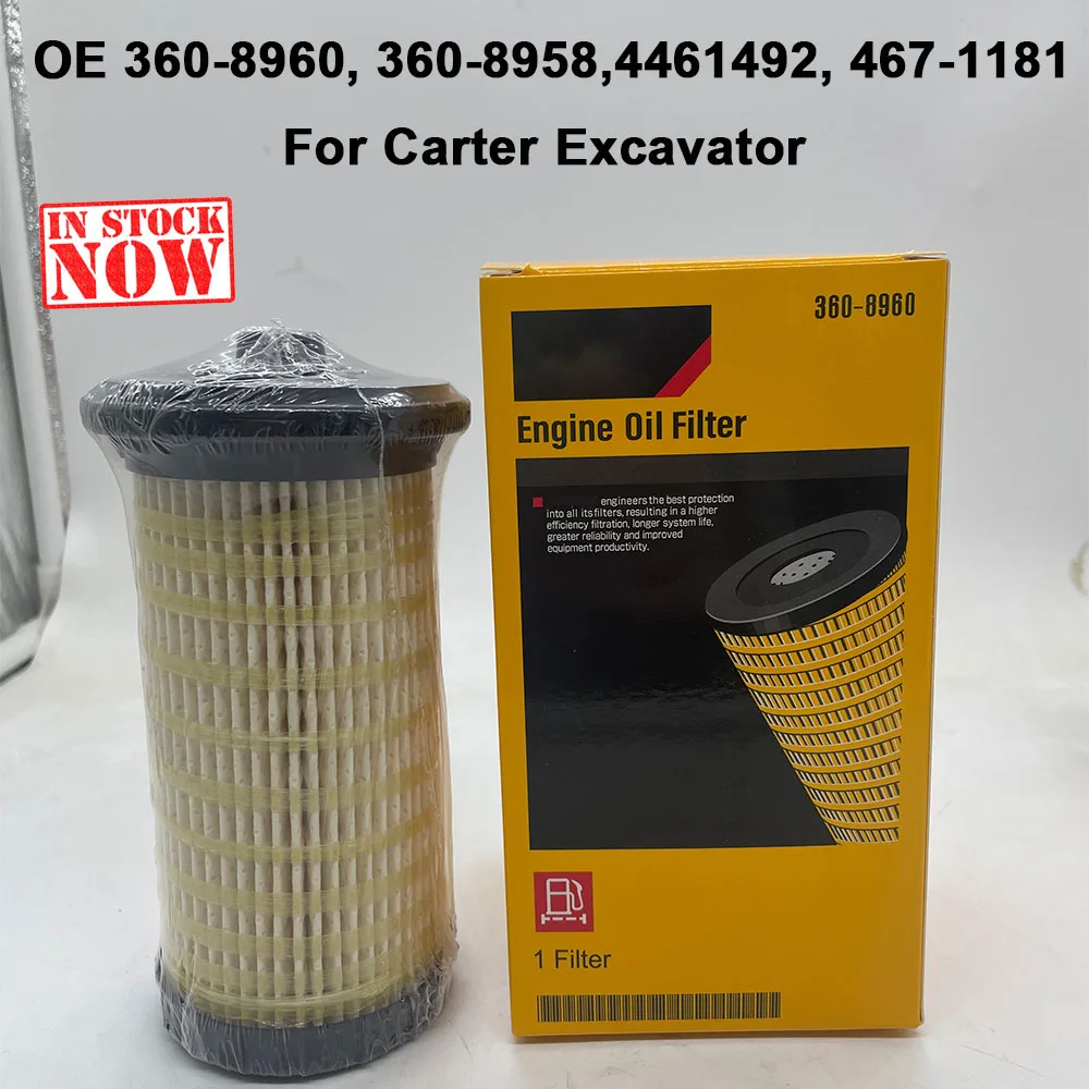 

OE #360-8960 3608960 для аналогичного топливного фильтра двигателя 4461492 360-8958 467-1181 EF55040 для экскаватора C-aterpillar C4.4 C3.6 312D