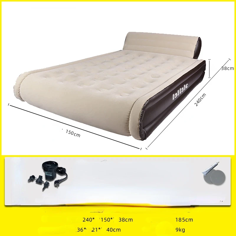 1-2 Person Inflatable Mattress Indoor Outdoor Air Cushion Car Sleeping Bed Camping Folding Portable Mat Lazy Mattress Beach Pad