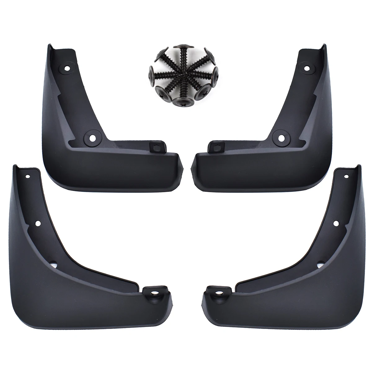 Lot 4 Bavettes Garde-Boue Mazda CX-60 2022 - Anti-Éclaboussures ABS Noir + 8 Vis