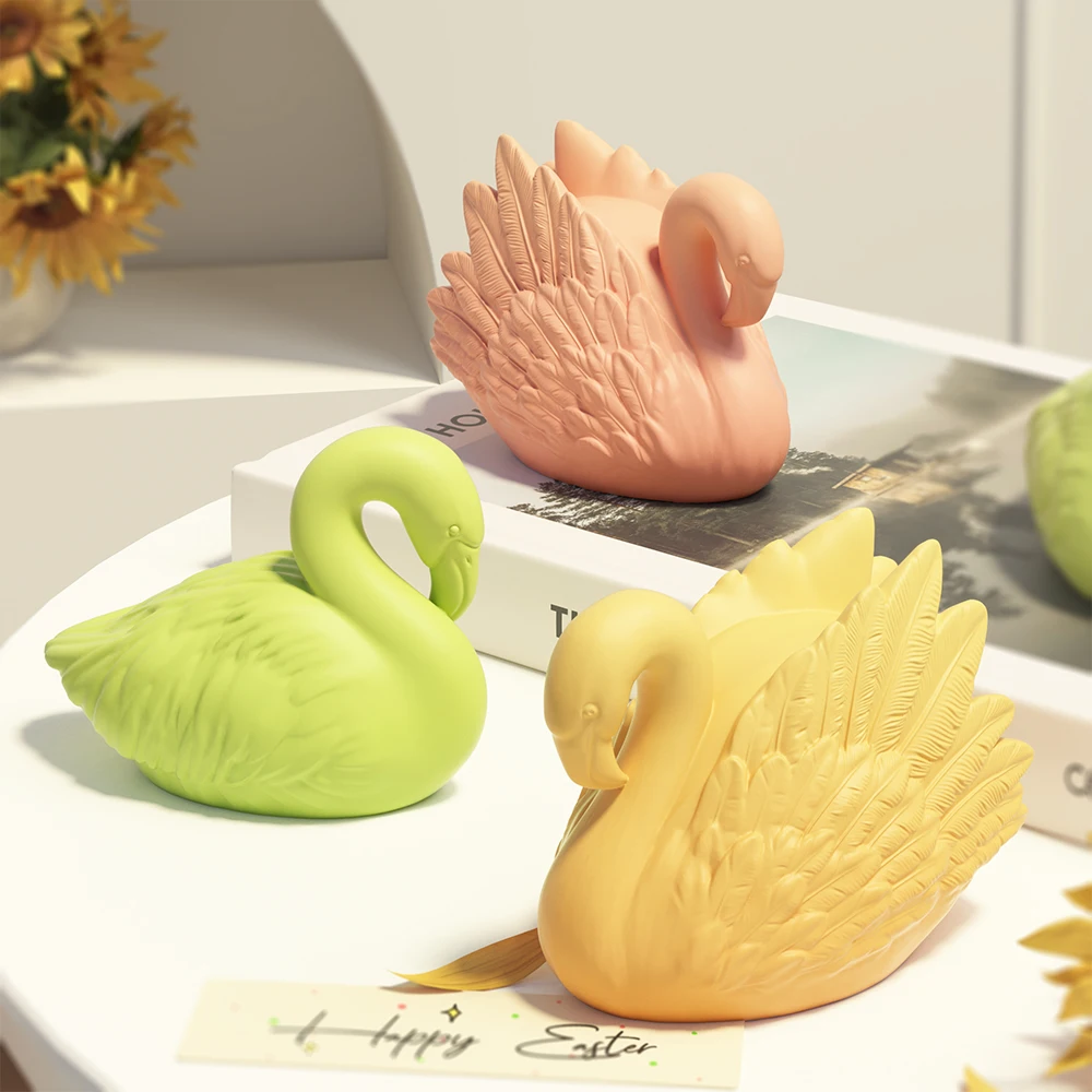 LZ072 DIY Flamingo Gypsum Decoration Mold 3D Candle Molds New Design Animal Baking Chocolate Silicone Mould