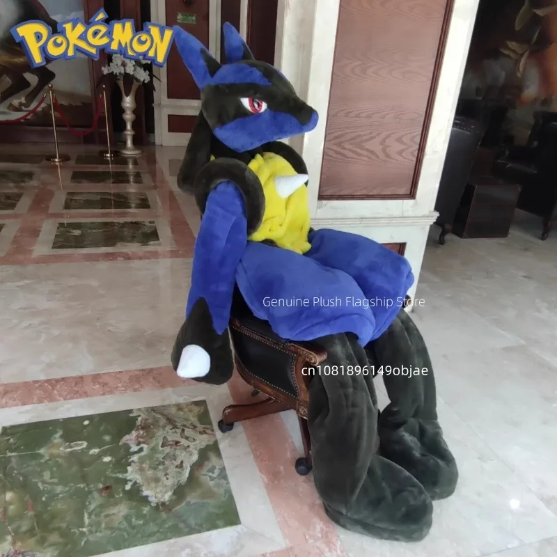 Super Big Size Pokemon Lucario Zeraora Youkomon Cartoon Anime Plush Stuffed Doll Large Big Plushies Pillow Ornaments Custom Gift