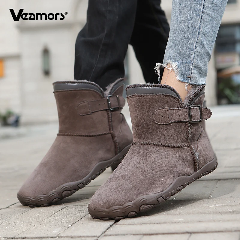 أفخم الدافئة النساء الثلوج الأحذية عدم الانزلاق الرجال الشتاء حذاء للسير مسافات طويلة في الهواء الطلق حذاء رياضة موضة حذاء من الجلد الانزلاق على أحذية قطنية حجم 35-46