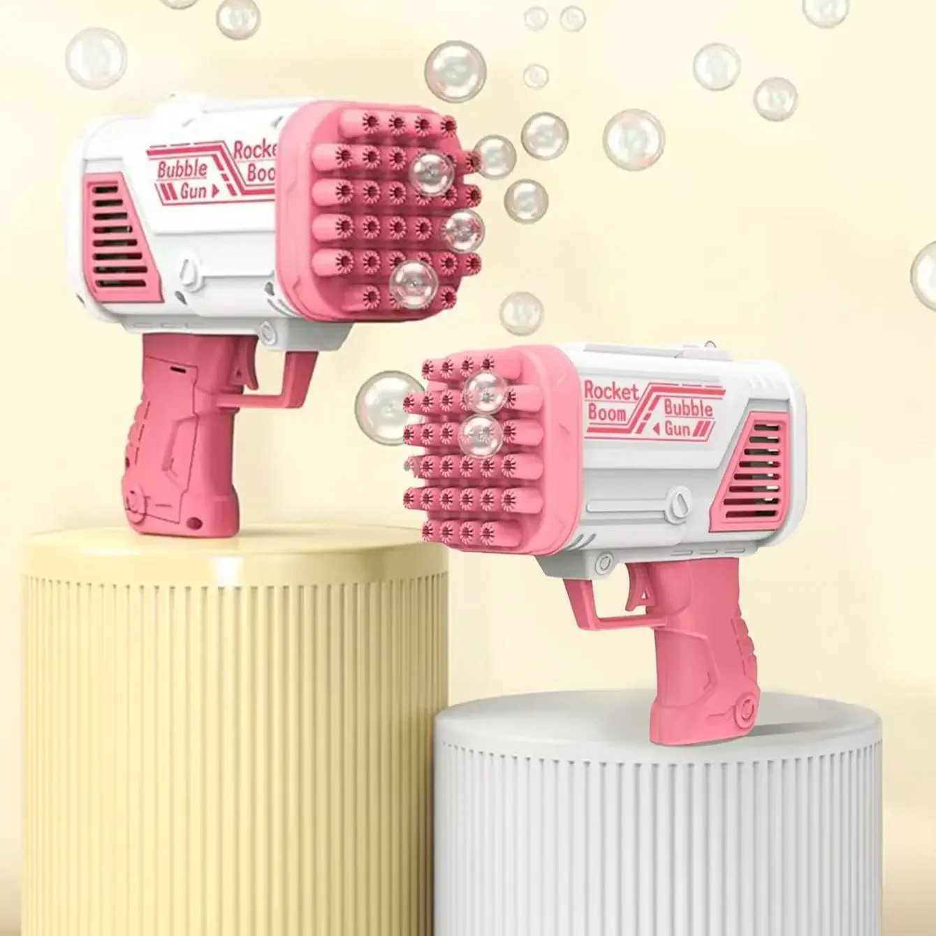 1st-Bubble Gun Raket Gaten Zeepbellen Machine Kerst Gift Gun Vorm Automatische Blazer Met Licht Pomperos Speelgoed Voor Kinderen