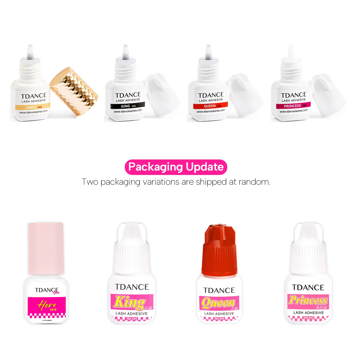 TDANCE HERO 5ml 0.5-1 Seconds Quick Dry Sensitive Adhesive Long Lasting Waterproof Professional Eyelash Glue Cosmetic Tools
