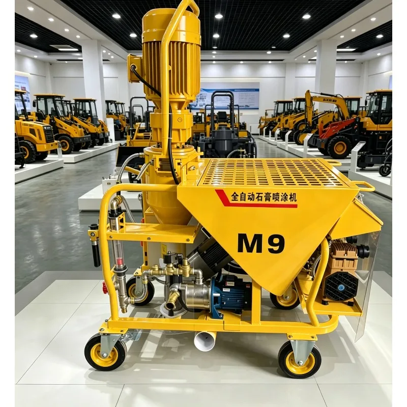 M6/M9/M10/M12 Fully Automatic Gypsum Cement Plastering Machine Electric 380V 220V Putty Gypsum Mortar Spraying Machine Australia