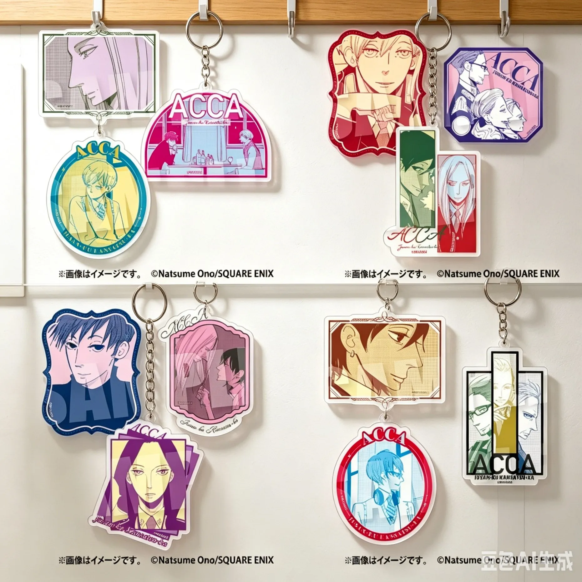 ACCA: Colección de Accesorios y Decoraciones para Bolsos, Llaveros Colgantes de Acrílico Nino Jean Mauve de 6cm del Departamento de Inspección de 13 Territorios
