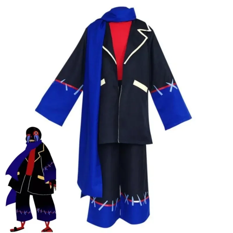 Gioco Undertale Error Sans Cosplay Costume Anime cappotto fodera pantaloni guanti adulto donna uomo Outfit Hallowen Carnival Party Suit