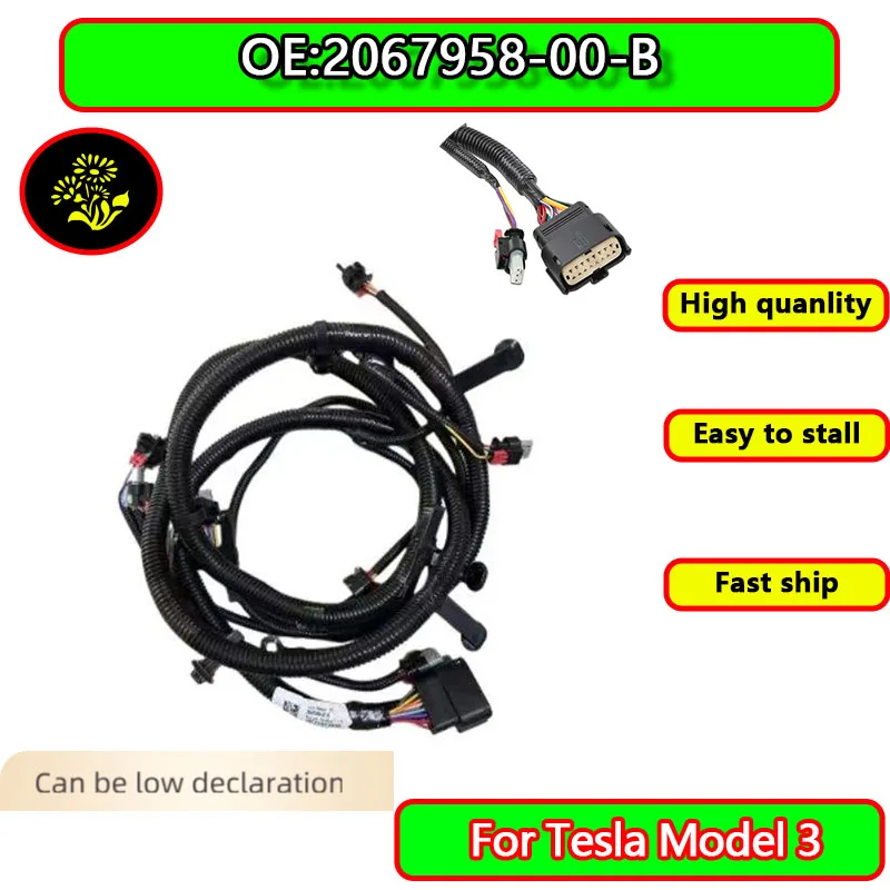 

Прочный жгут проводов радара переднего бампера 2067958-00-B для Tesla Model 3, разъем проводки для Tesla Model 3, запчасть для ремонта 2067958