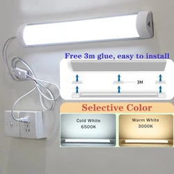 Led Tube Light 110-220V 10/20W Kitchen Under Cabinet Lamp Bar Lights With 1.8M Switch Line For Home Bedroom Indoor Lighting