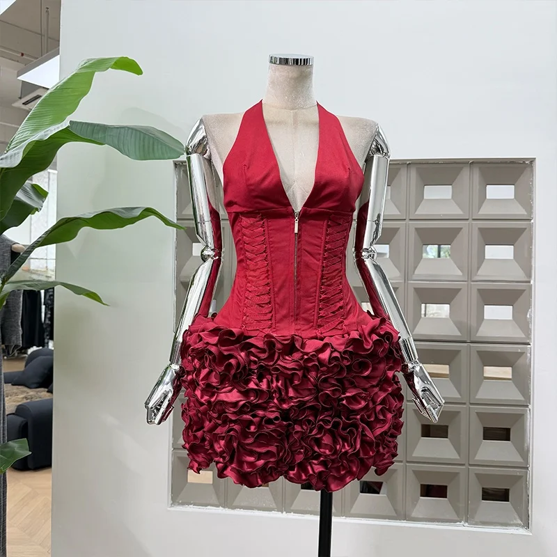 

Красный облегающий топ с дизайном Fibone Ne и юбка с низкой талией: сексуальный модный комплект для женщин, весенний повседневный наряд