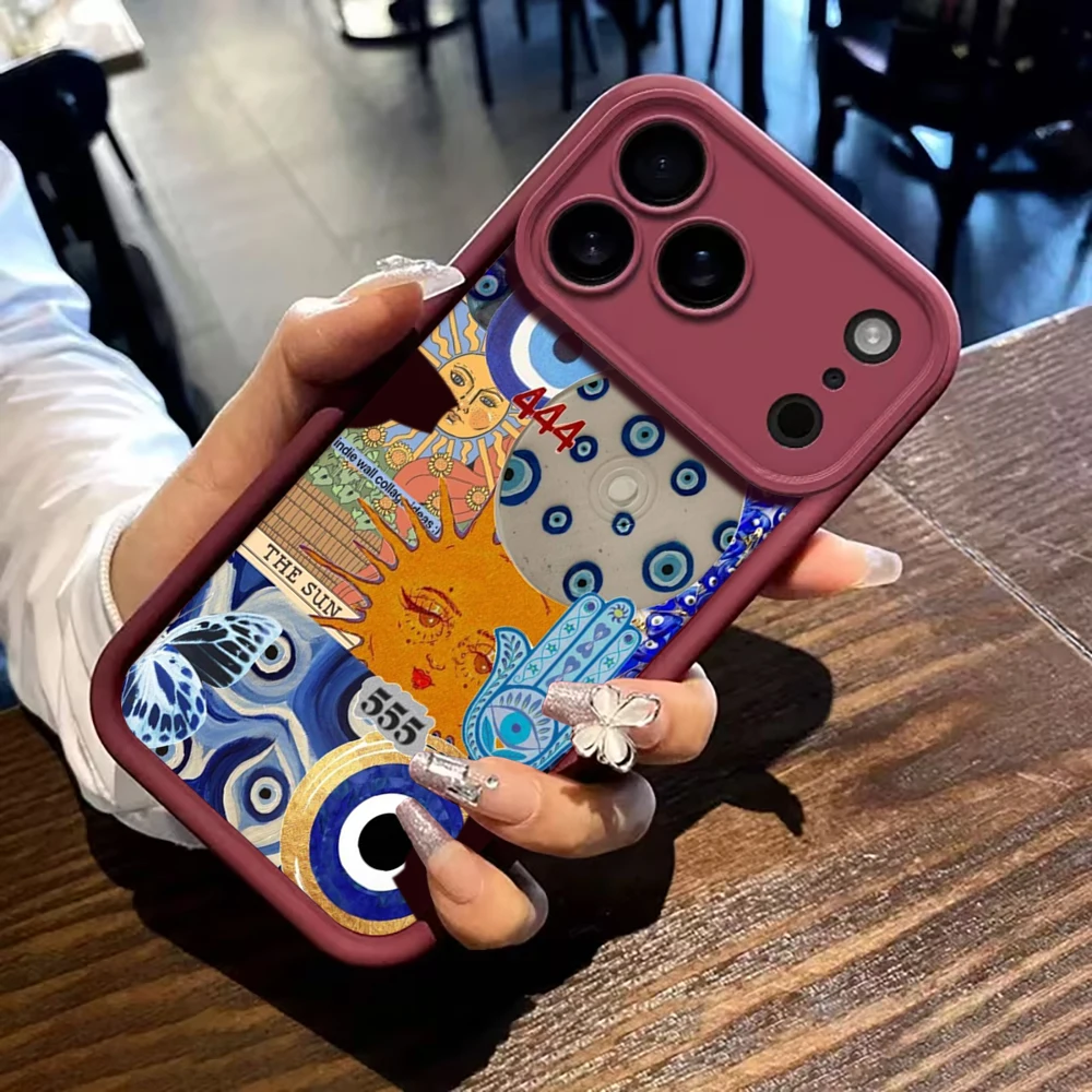 444 Böses Auge Spiritualität Silikonhülle für iPhone 16 13 11 17 Pro Max Hüllen iPhone 12 ProMax 14 15 Plus 8 XS Stoßfeste Hülle – Detail 7