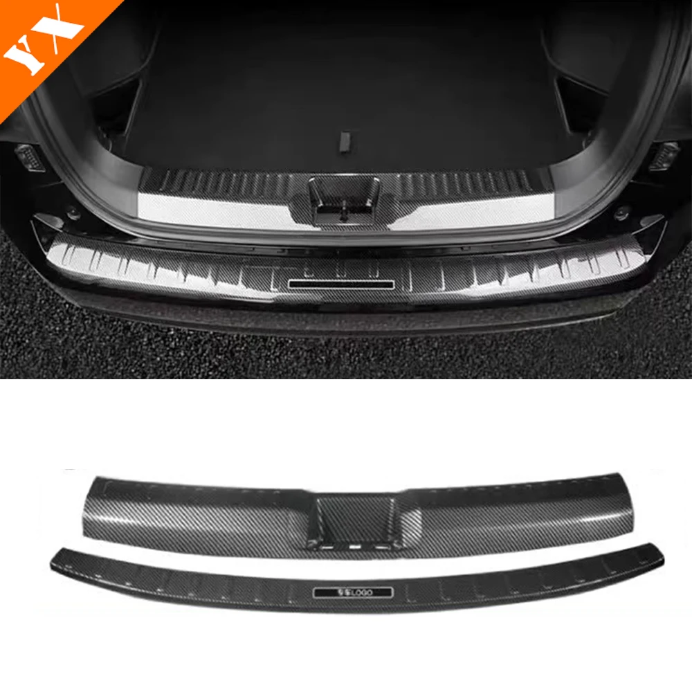 

For qiyuan a05 nevo a05 2024 2025 2026 accessories Plastic Carbon Trim Car Rear Trunk Protector Plate Anti Hit/Dust sill Cover