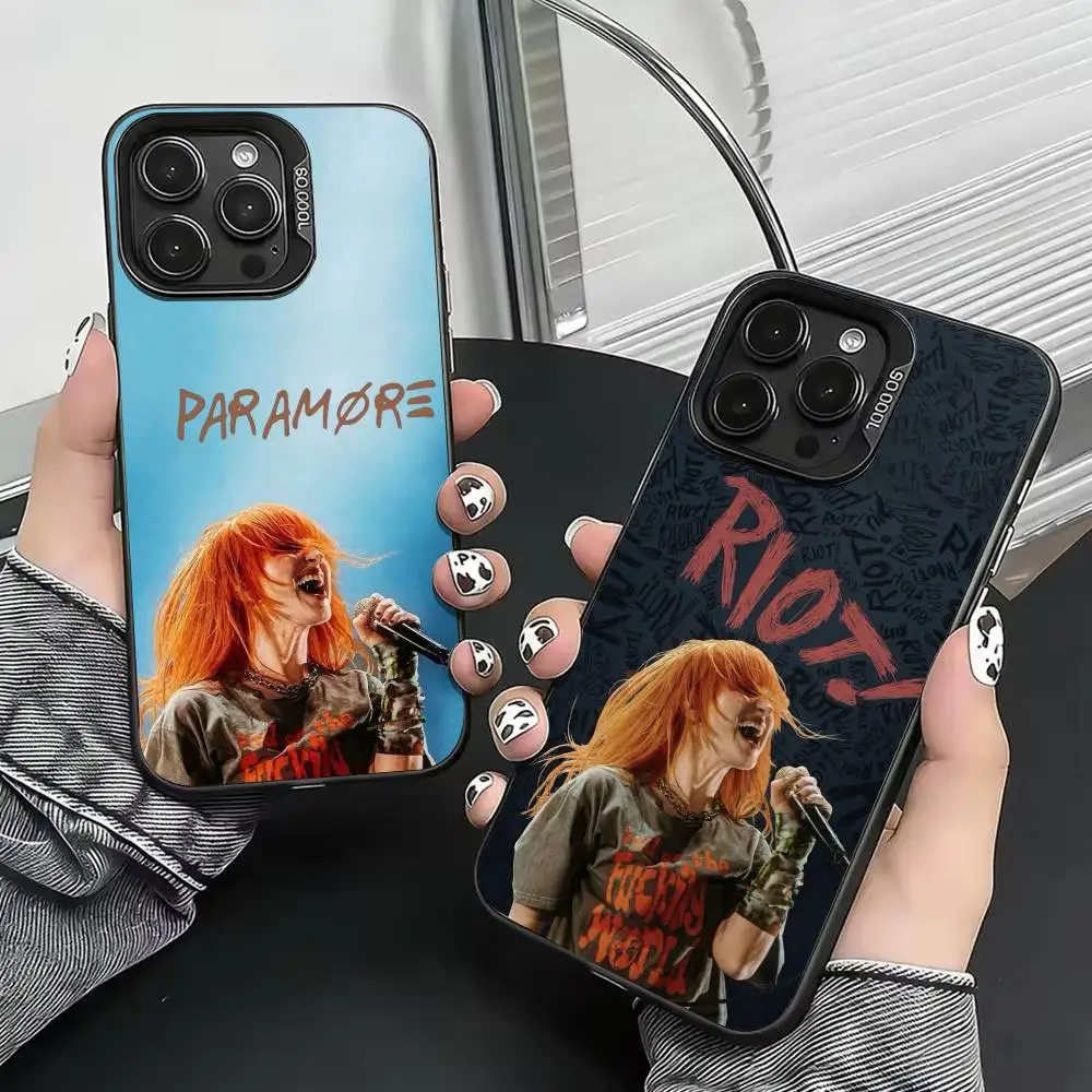

pop-punk Paramore Phone Case For iPhone 17,16,15,14,13,12,11 Plus,Pro Max,XS,Colorful Silver Black Cover