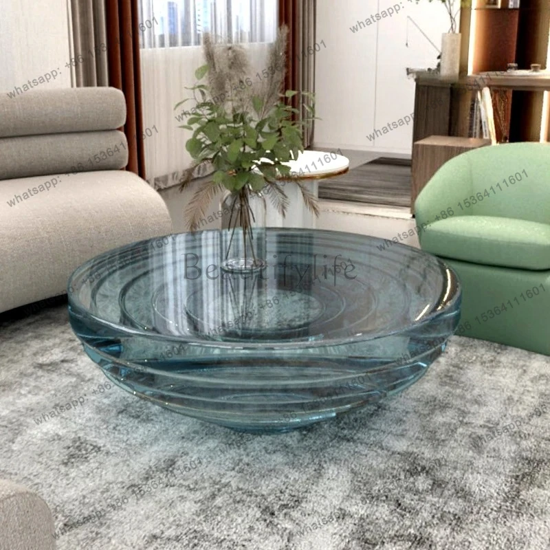 

Imported resin creative coffee table modern minimalist round art model room hotel coffee table