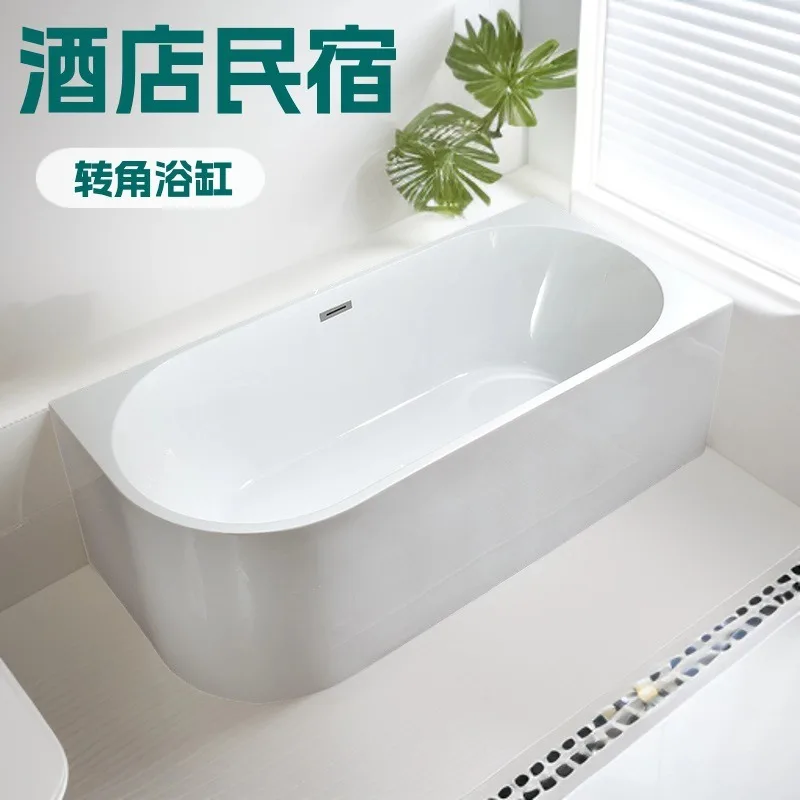Independent household bathroom Double bathtub Small apartment acrylic deep bubble seamless left group Right group Special-shaped