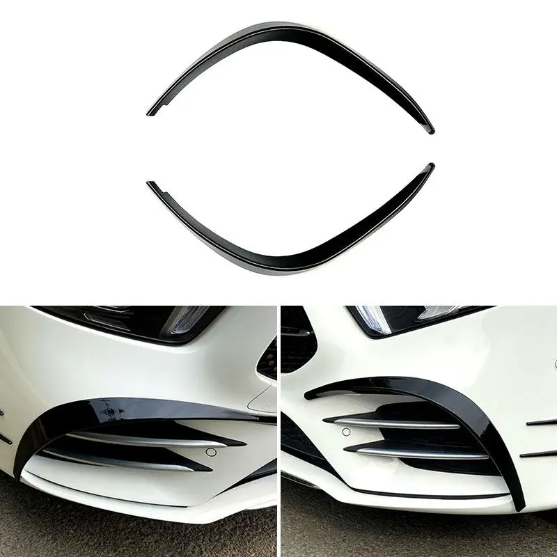 

Глянцевый черный автомобильный передний бампер, сплиттер, спойлер, накладка для Mercedes Benz W177 A180 A200 A250 A260 2018 2019 2020 2021 2022