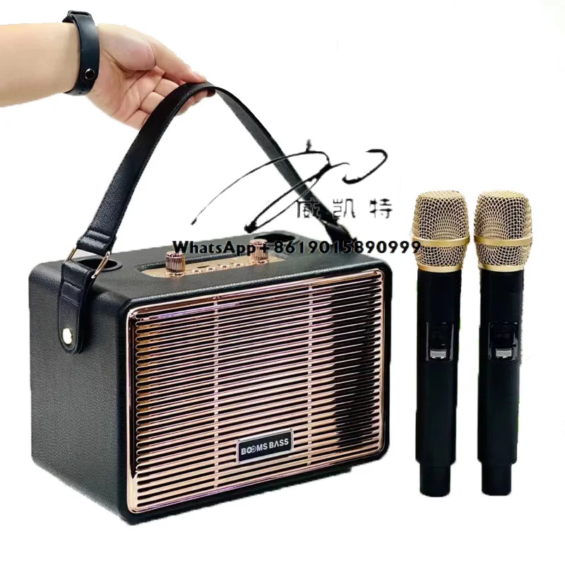 

Portable Music Player With Bluetooth Portable Karaoke System Powerful Party Speaker Singing Machine Karaoke Speaker With Mic