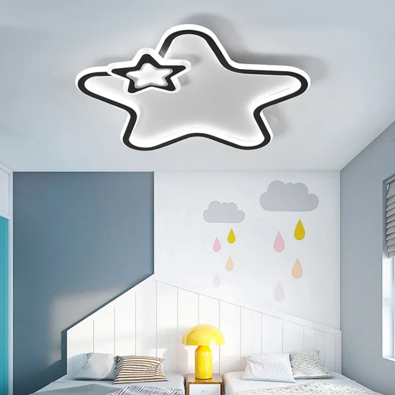 Led Ceiling Chandelier for Children Kid Girls Bedroom Lamp Study Cloud Ceiling Light Star Shape Modern Nordic Chandelier Light