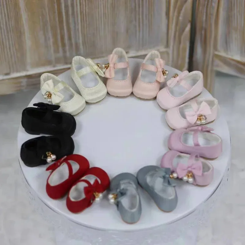 

BJD Doll Shoes 1/6 Multi-colored bow Princess small leather