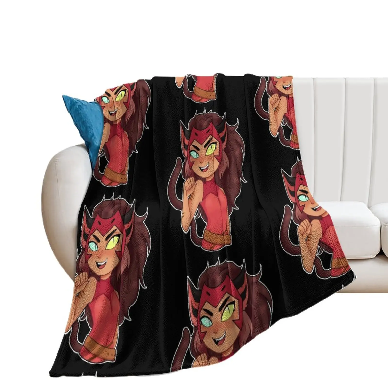 

She Ra Catra Artwork Throw Blanket Large Decorative Sofas Decoratives Blankets