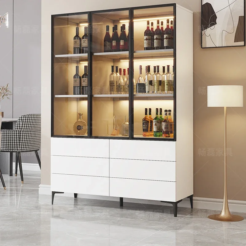 Drinks Cabinet Hanging Bar Full Kitchen Wine Rack Iron Refrigerator Portable Luxury Shelves Room Liquor Nordic Outdoor Whiskey