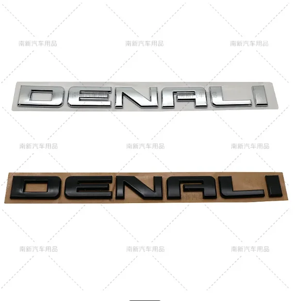 3D ABS DENALI Logo Rear Boot Trunk Side Fender Emblem Badge Sticker Decals Car Styling Accessories For Chevrolet SIERRA Ford GMC