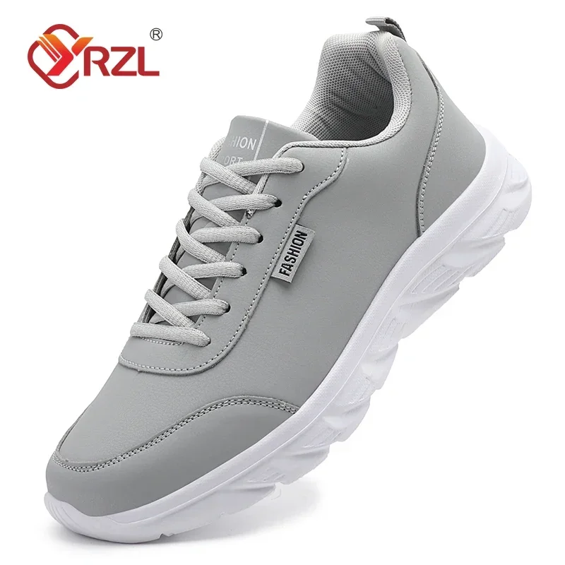 Yrzl Laufschuhe wasserdichte Kunstleder Turnschuhe Outdoor Sportschuhe Männer leichte Walking Casual Sneakers für Männer