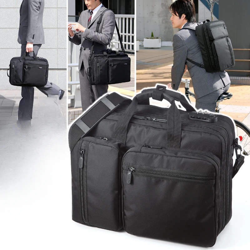 Large capacity business multi-functional notebook bag computer bag 15 points 6 inch men's difference bag single siness