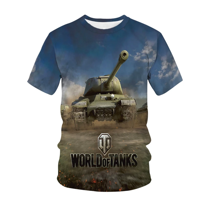 Hot Game World Of Tanks 3D Printed O-Neck Kids T Shirt Summer Fashion Sports T-shirt Boys Girls Unisex Children\'s clothing Tops