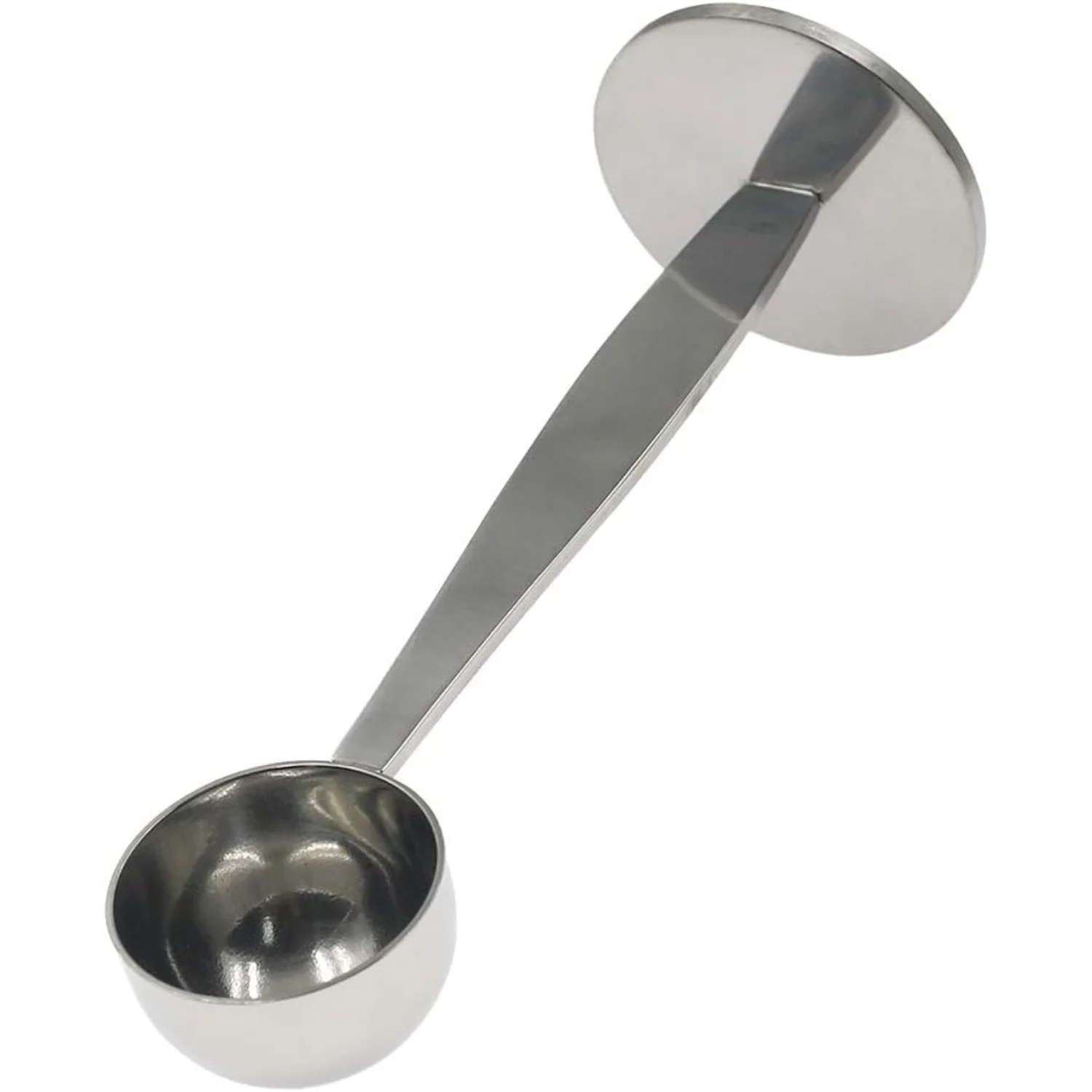 2-in-1 Coffee Scoop Stainless Steel Measuring and Tamping Coffee Spoon(15ml)-1pc